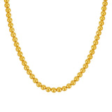 14K yellow gold bead chain necklace with 7mm rounded gold beads thumbnail 1