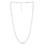 Sterling Silver Rhodium Plated Bead Necklace thumbnail 2