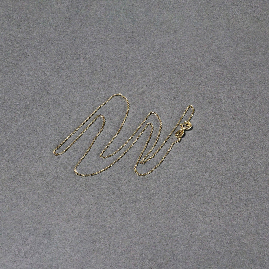 14k Yellow Gold Diamond Cut Cable Link Chain (0.68 mm)