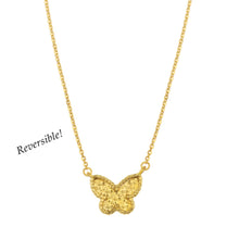 14K Yellow Gold Primavera Malachite Butterfly Necklace