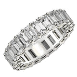 Emerald Cut Lab Grown Diamond Eternity Ring in 14k White Gold (6 cttw FG/VS2) thumbnail 1