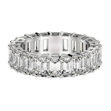 Emerald Cut Lab Grown Diamond Eternity Ring in 14k White Gold (6 cttw FG/VS2) thumbnail 2