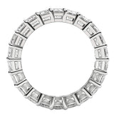 Emerald Cut Lab Grown Diamond Eternity Ring in 14k White Gold (6 cttw FG/VS2) thumbnail 3