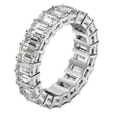 Emerald Cut Lab Grown Diamond Eternity Ring in 14k White Gold (6 cttw FG/VS2) thumbnail 4