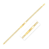 14k Yellow Gold Curb ID Bracelet (4.70 mm) thumbnail 1