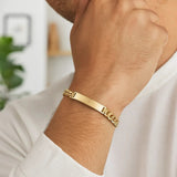 14k Yellow Gold Curb ID Bracelet (4.70 mm) thumbnail 2