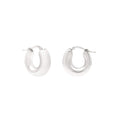 925 sterling silver small graduated hoop earrings with polished finish
