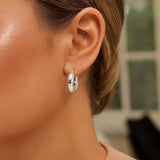Sterling Silver Small Graduated Hoop Earrings thumbnail 3