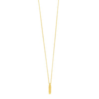 14K Yellow Gold Helium Initial I Pendant