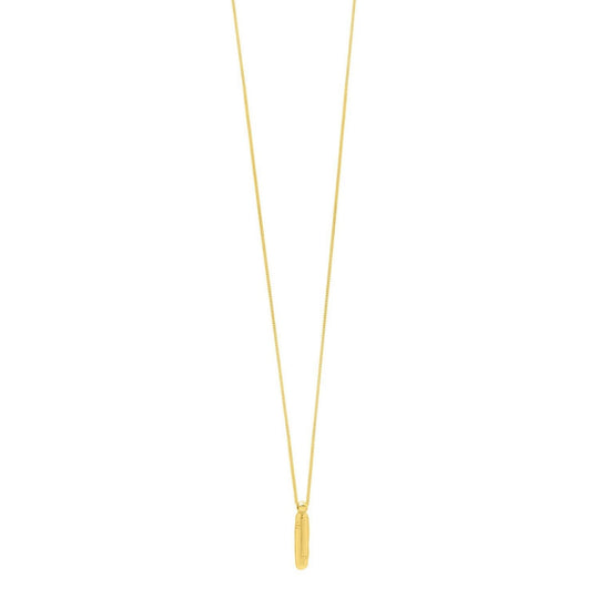 14K Yellow Gold Helium Initial I Pendant