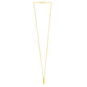 14K Yellow Gold Helium Initial I Pendant