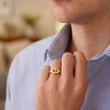 Mariner Link Style Ring in 14K Yellow Gold thumbnail 5
