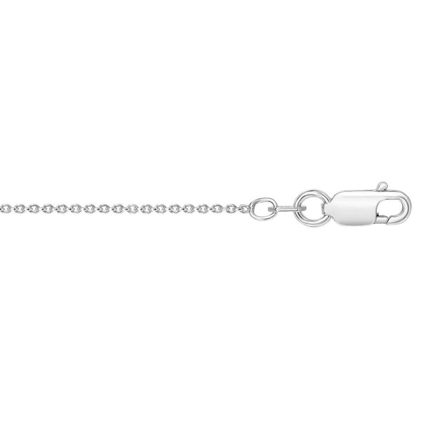 Sterling Silver Rhodium Plated Round Cable Chain (1.80 mm)