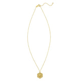 14K Yellow Gold North Star Hexagon Necklace thumbnail 2