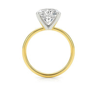 5 Carat Emerald Lab Grown IGI G/VS1 Diamond Solitaire Ring in 10K Yellow Gold