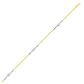14K two-tone gold anklet with rope design and oval stations