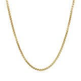 14k Yellow Gold Solid Round Box Chain (1.60 mm) thumbnail 2
