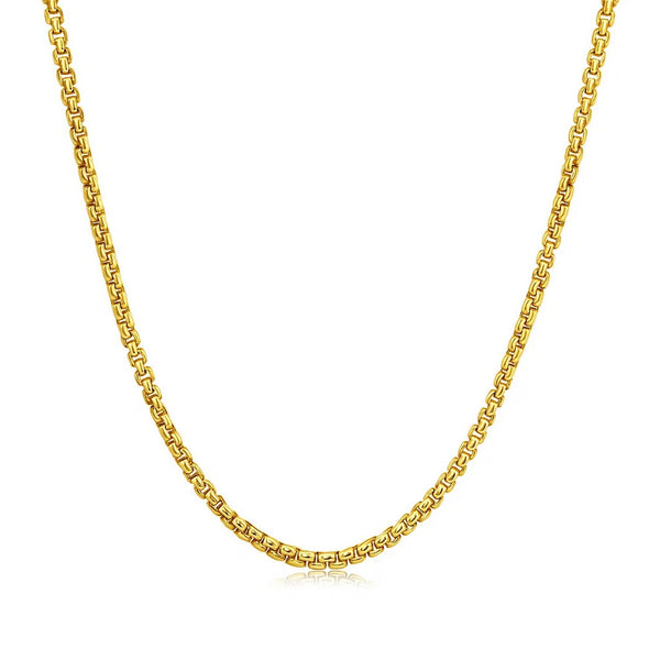 14k Yellow Gold Solid Round Box Chain 1.6 mm