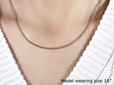 14k Yellow Gold Solid Round Box Chain (1.60 mm) thumbnail 4