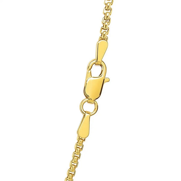 14k Yellow Gold Solid Round Box Chain 1.6 mm