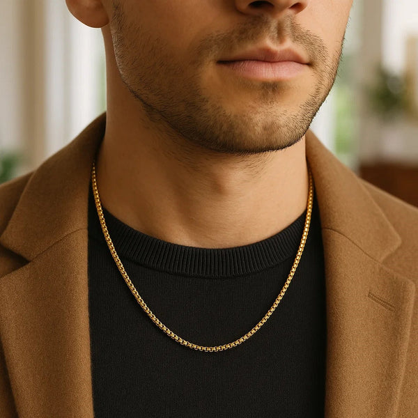 14k Yellow Gold Solid Round Box Chain 1.6 mm