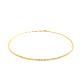10k Yellow Gold Sparkle Anklet 1.5mm thumbnail 2