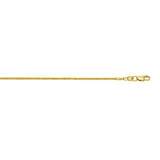 10k Yellow Gold Sparkle Anklet 1.5mm thumbnail 4