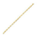14K yellow gold cable link chain with 4.80 mm interlocking oval links