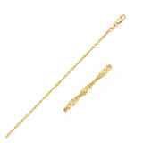 10k Yellow Gold Singapore Chain (1.50 mm) thumbnail 1