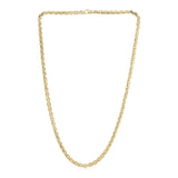 14K yellow gold mens fancy box chain necklace with high polish finish, 5.0mm thumbnail 1