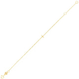 14K Yellow Gold Mini Initial I Bracelet thumbnail 1
