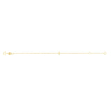 14K Yellow Gold Mini Initial I Bracelet thumbnail 2