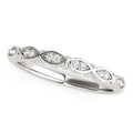 14K white gold ring with infinity design diamond stones