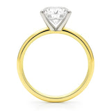 5 Carat Radiant Lab Grown IGI G/VS1 Diamond Solitaire Ring in 10K Yellow Gold thumbnail 4