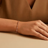Classic 14K Rose Gold Beaded Bracelet thumbnail 4