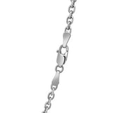 Sterling Silver Rhodium Plated French Cable Chain (3.40 mm) thumbnail 4