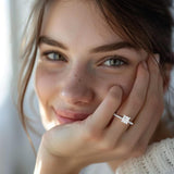 3 Carat Princess Lab Grown IGI G/VS1 Diamond Solitaire Ring in 10K White Gold thumbnail 5