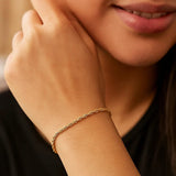 Lite Rope Chain Bracelet in 10k Yellow Gold  (2.50 mm) thumbnail 3