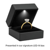 1 Carat Cushion Lab Grown IGI G/VS1 Diamond Solitaire Ring in 10K Yellow Gold thumbnail 6