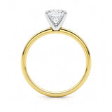 1 Carat Cushion Lab Grown IGI G/VS1 Diamond Solitaire Ring in 10K Yellow Gold thumbnail 4