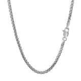 14k White Gold Solid Round Box Chain (2.5 mm) thumbnail 3