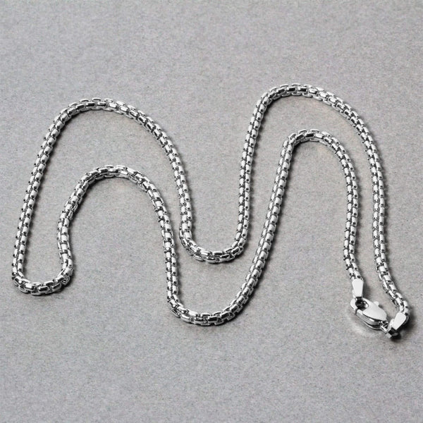 14k White Gold Solid Round Box Chain (2.5 mm)