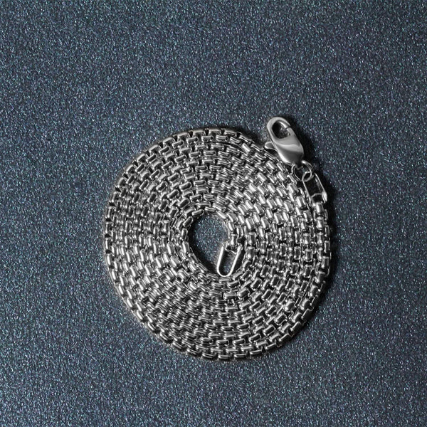14k White Gold Solid Round Box Chain (2.5 mm)