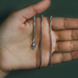 14k White Gold Solid Round Box Chain (2.5 mm) thumbnail 8