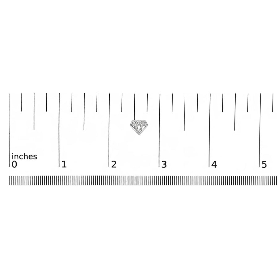 Sterling Silver 1/6 Cttw Diamond Motif Stud Earrings