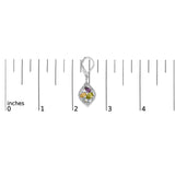 Sterling Silver Diamond Accent Multi Stone Rhombus Drop Earrings-4 thumbnail 5