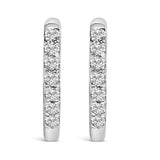 10K Gold 1/4 Cttw Diamond Double Sided Huggie Hoop Earrings-1 thumbnail 2