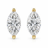 14K Gold Lab Grown Marquise Diamond Solitaire Stud Earrings-0 thumbnail 1