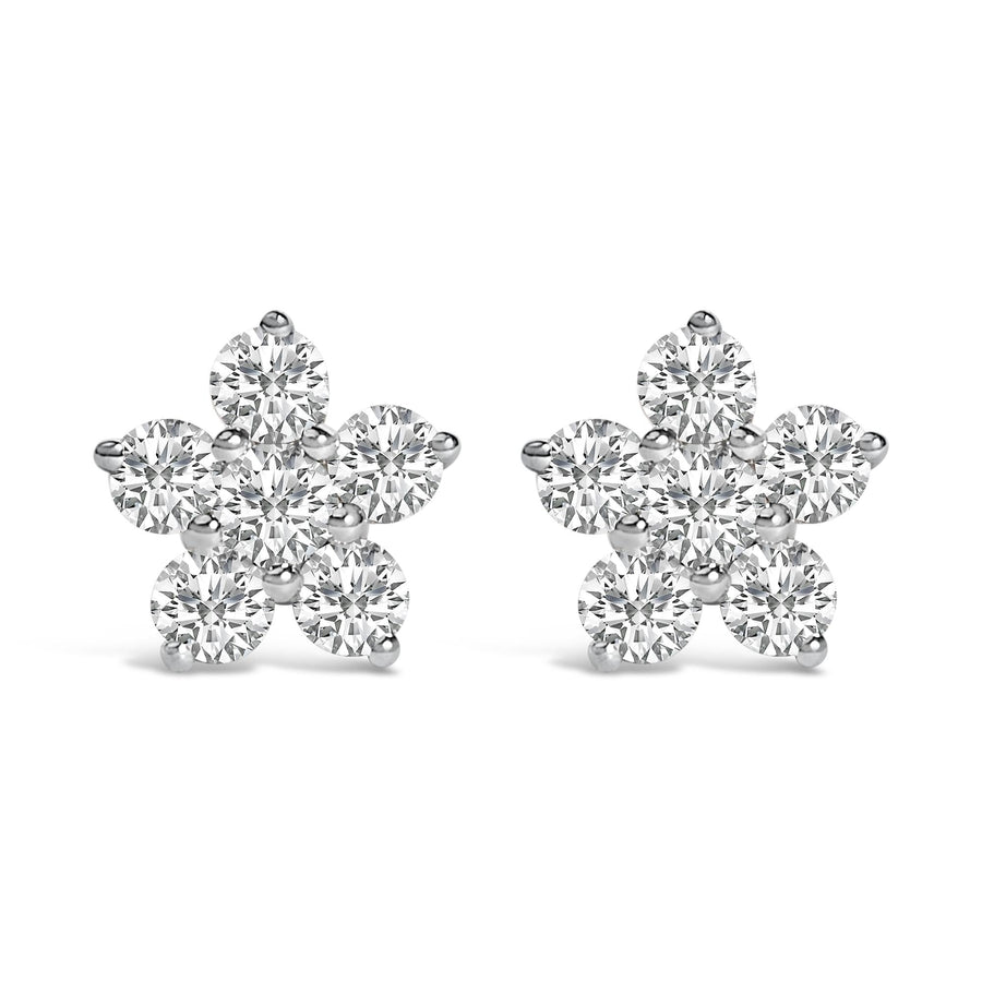 10K Gold 1/2 Cttw Lab Grown Diamond Star Stud Earrings