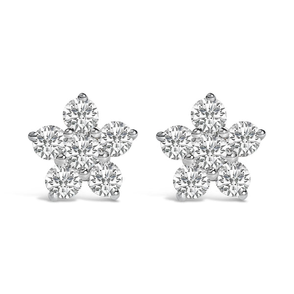 10K Gold 1/2 Cttw Lab Grown Diamond Star Stud Earrings